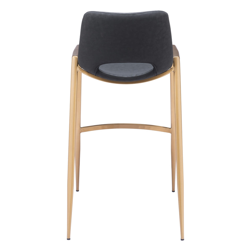 Desi Barstool (Set of 2) Black & Gold