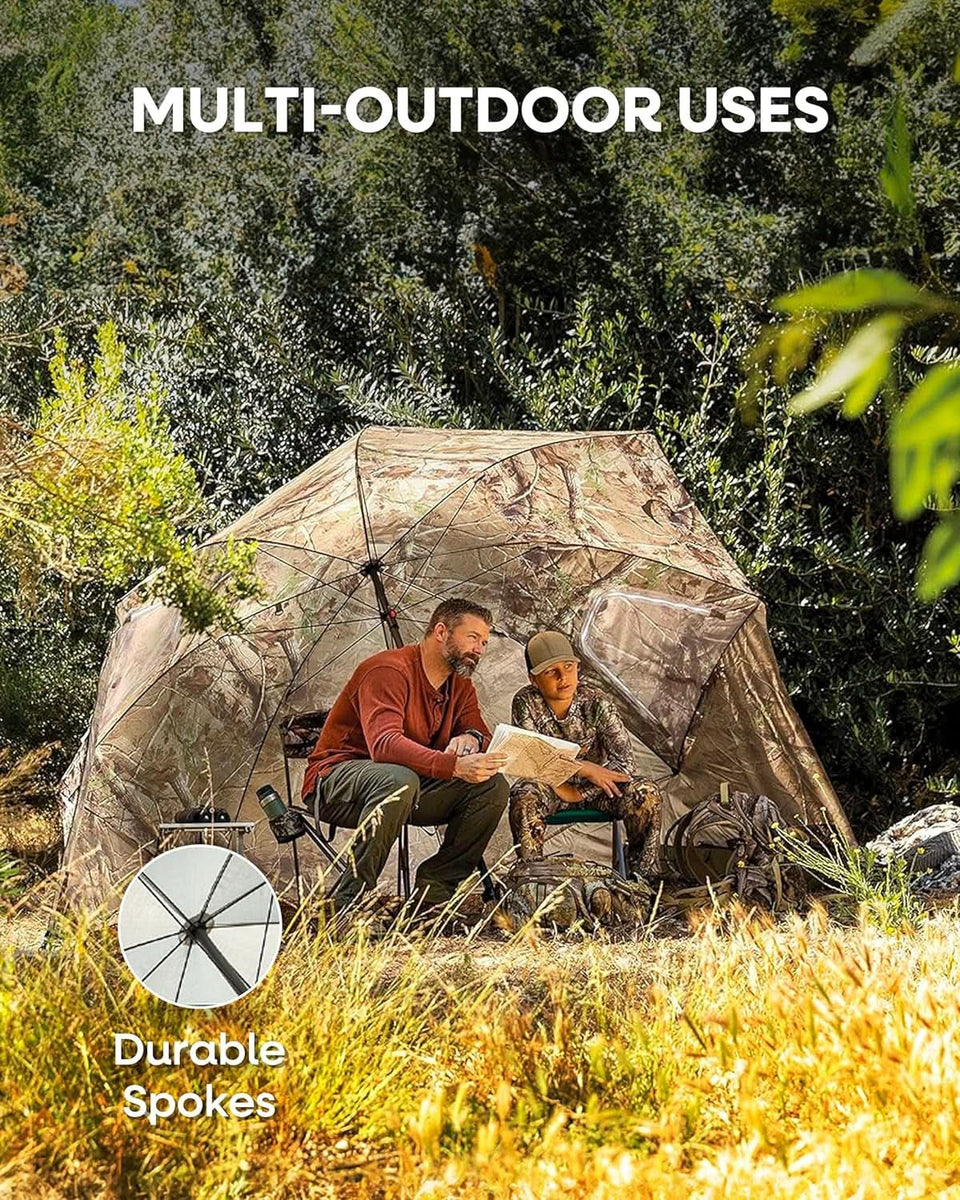 9ft Heavy Duty Outdoor Umbrella With UPF 50 Privacy Panels