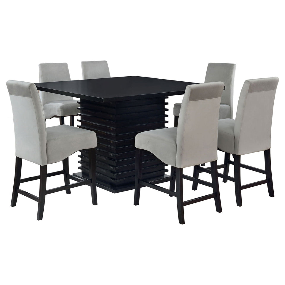 Stanton 7-piece Square Counter Height Dining Table Set Grey