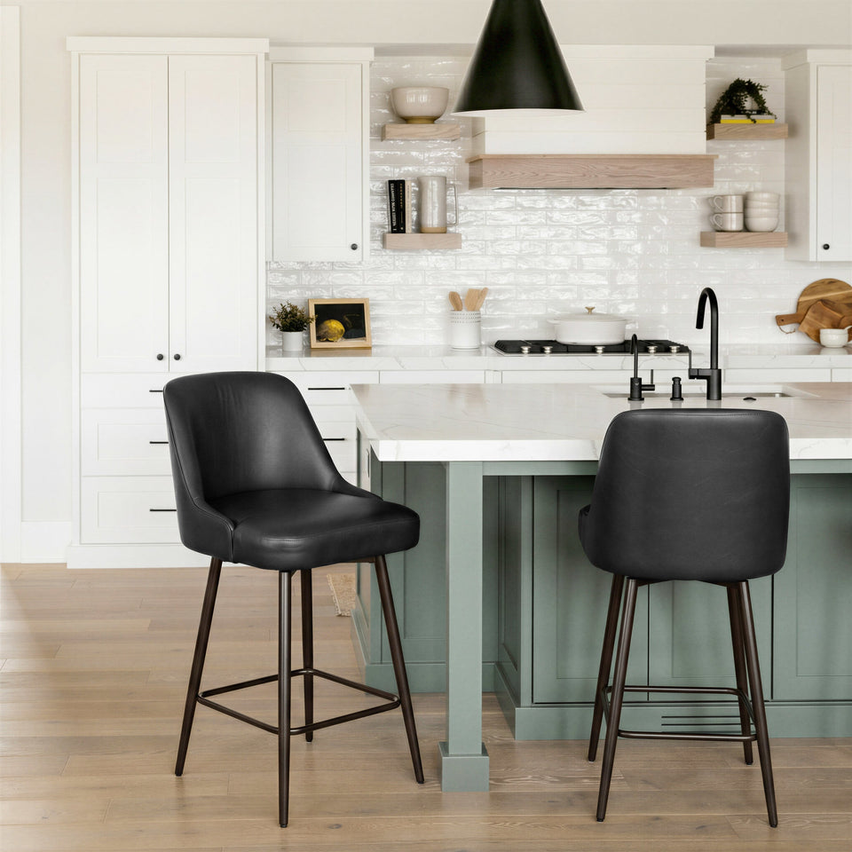 Keppel Swivel Counter Stool Black & Bronze