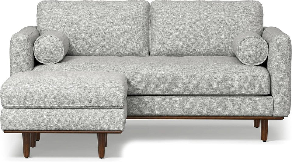 Morrison 72 Inch Mid Century Modern Sofa Set Mist Grey