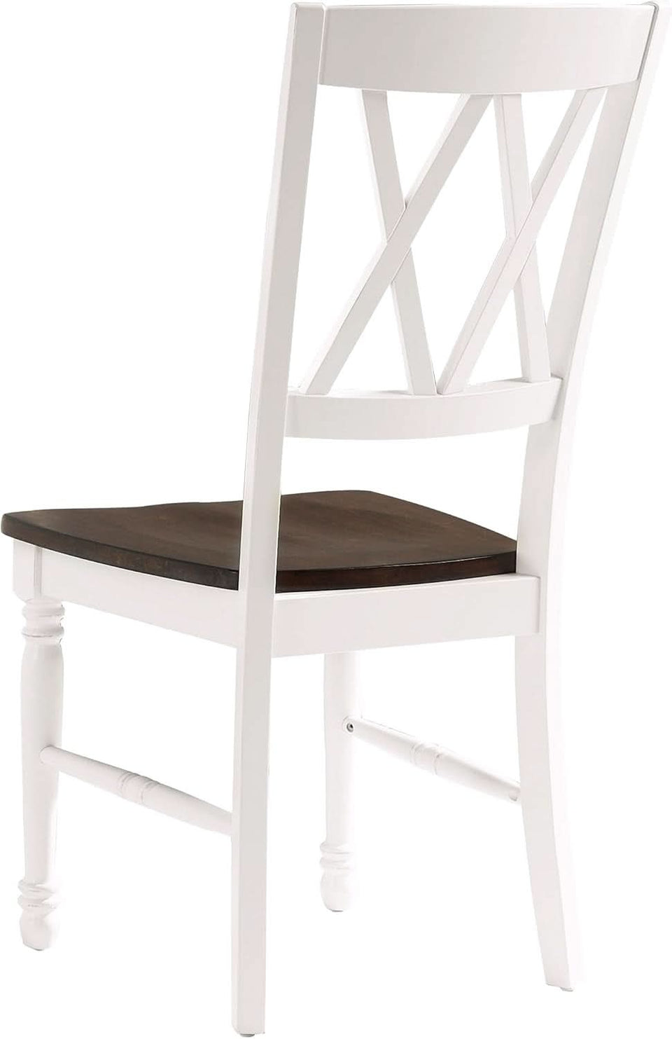 Shelby Distressed White X Back Dining Chairs Set Of 2