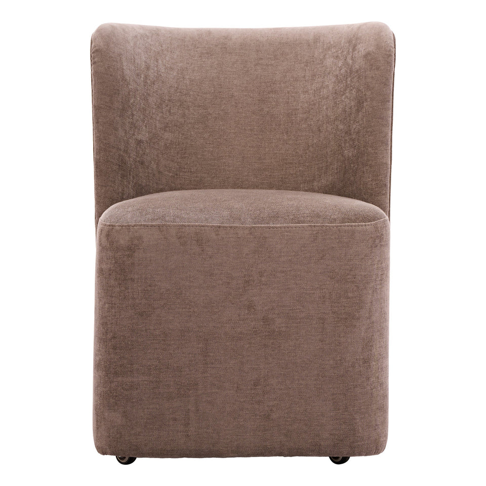 Bambun Dining Chair with Wheels Taupe