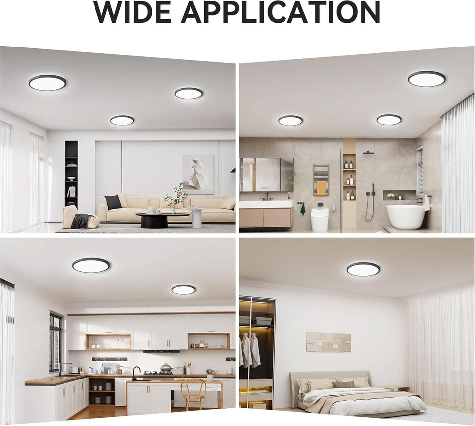 12 Pack 12 Inch Slim LED Flush Mount Ceiling Lights 5000K