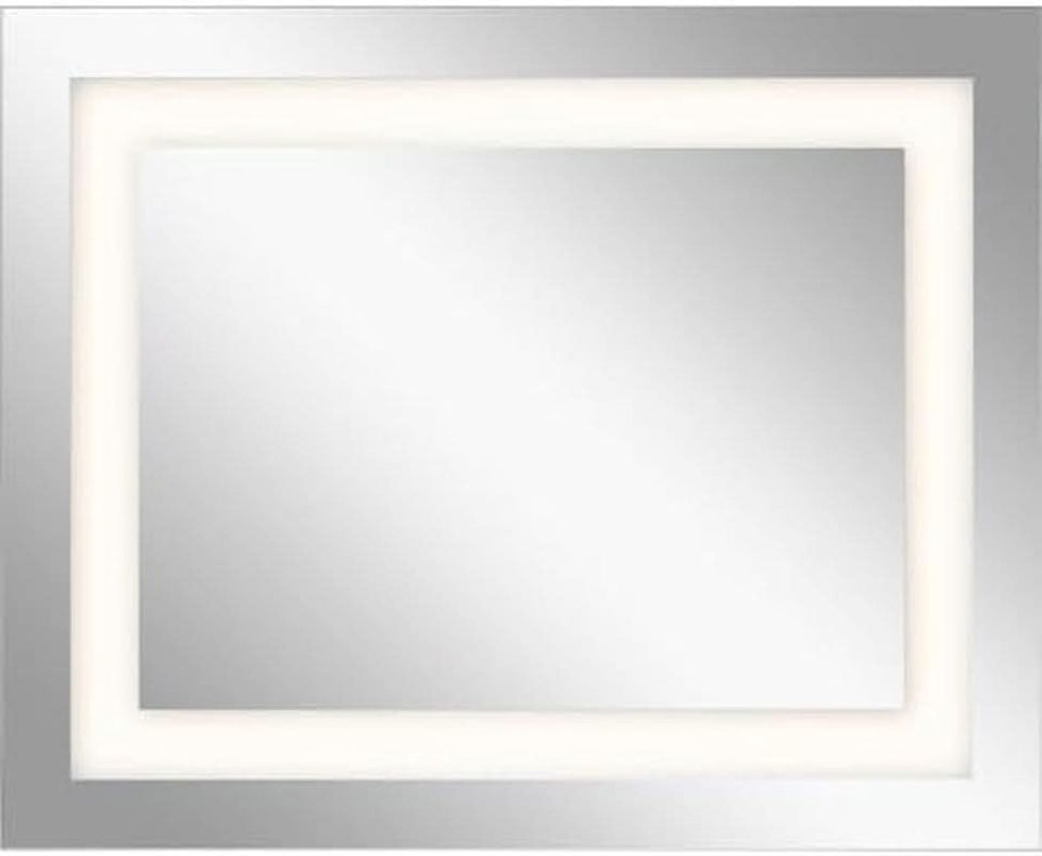 LED Backlit Mirror Chrome 30x24 Inch Vanity Mirror
