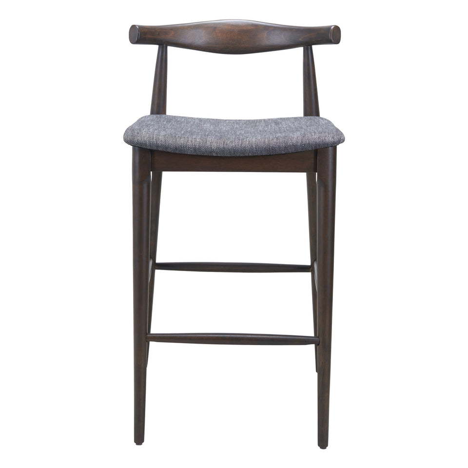 Tuzka Barstool (Set of 2) Gray & Espresso