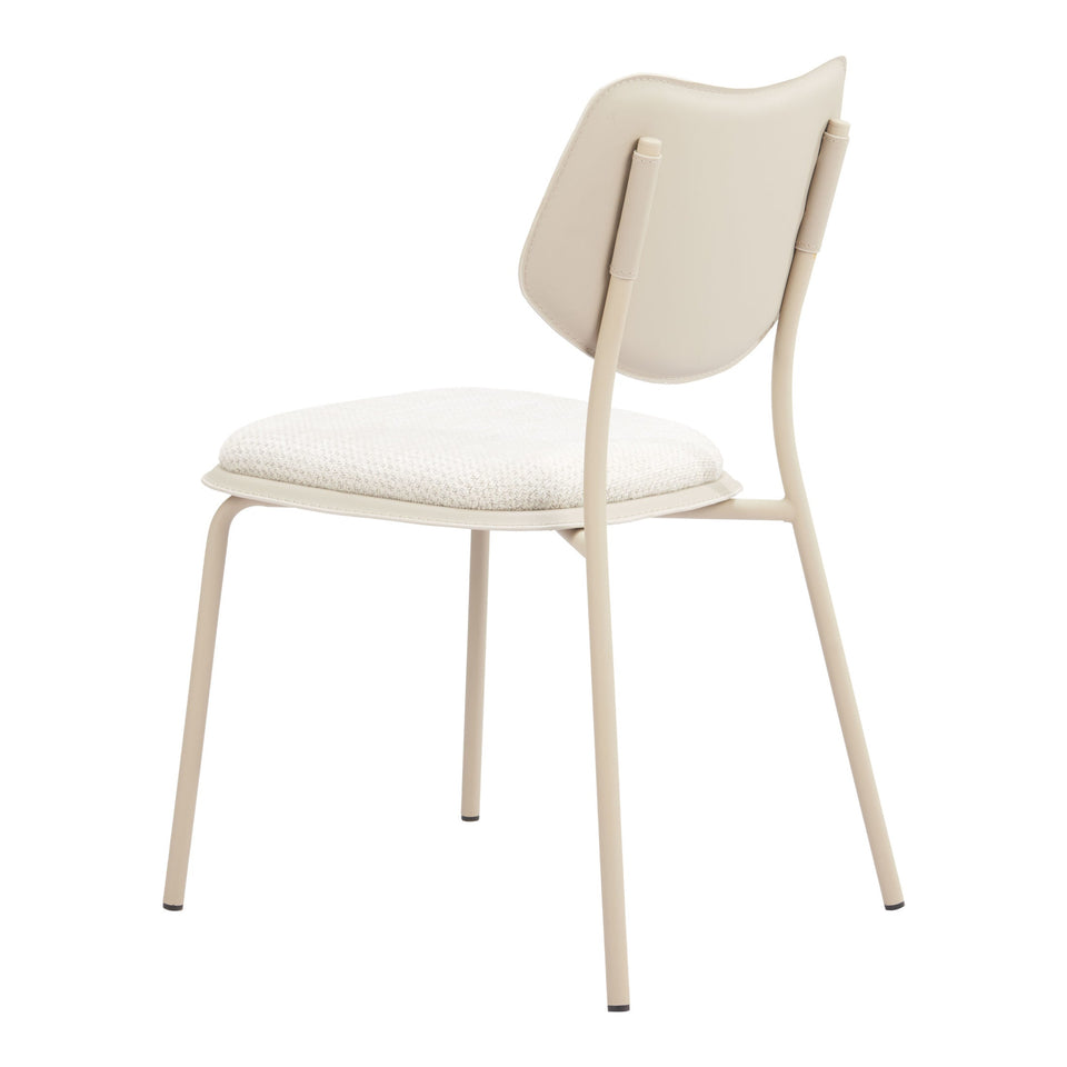 Zeal Dining Chair (Set of 4) Light Gray & Beige