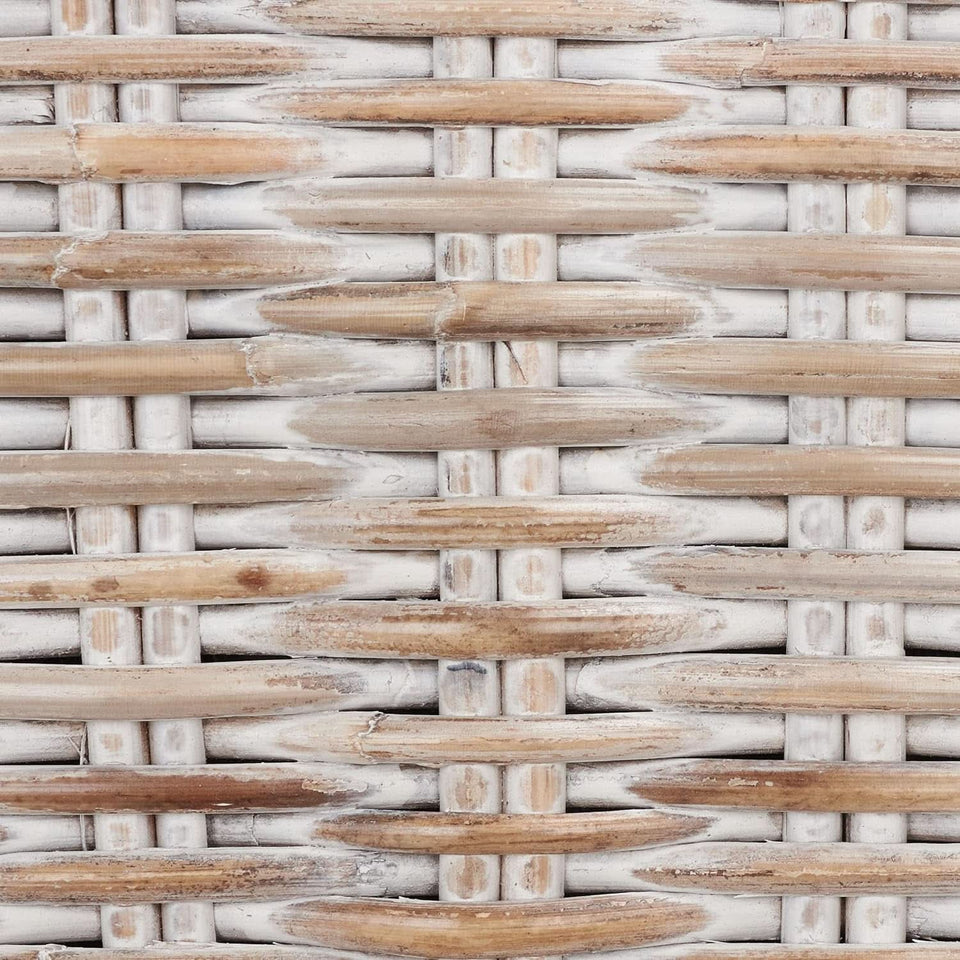 Grey Wash Rattan 30 Inch Bar Stool With Parsons Legs