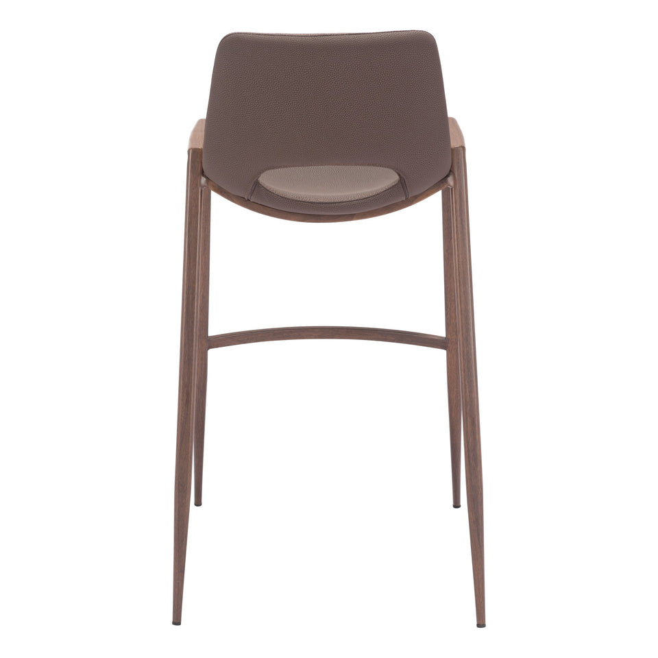 Desi Barstool (Set of 2) Brown & Walnut