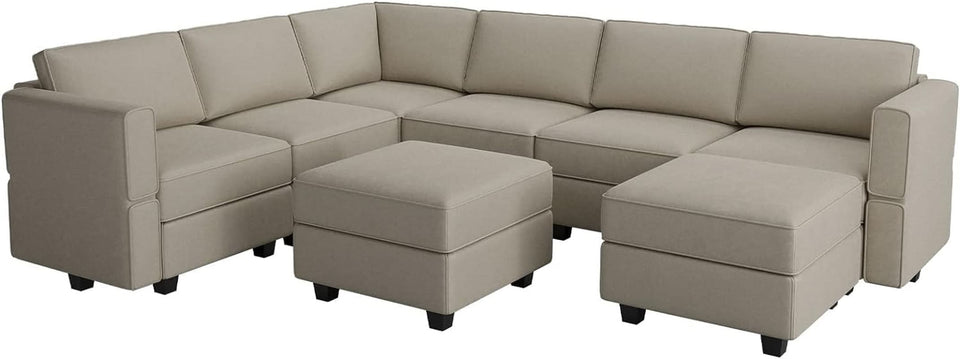 Modular U Shaped Sectional Sofa Grey Velvet With Storage