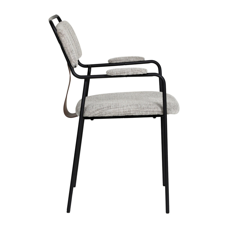Couva Dining Chair (Set of 2) Gray Tweed