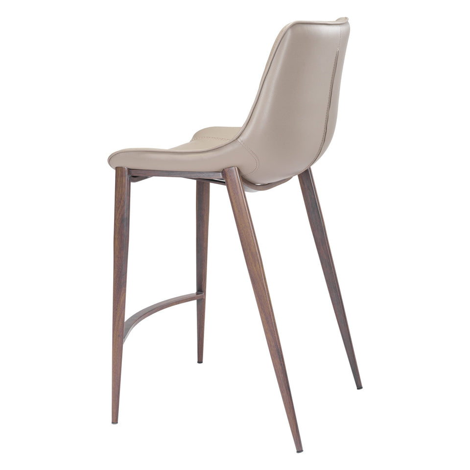 Magnus Counter Stool (Set of 2) Brown & Walnut