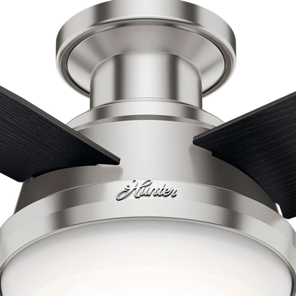Fan Dempsey 44 Inch Brushed Nickel Ceiling Fan With LED