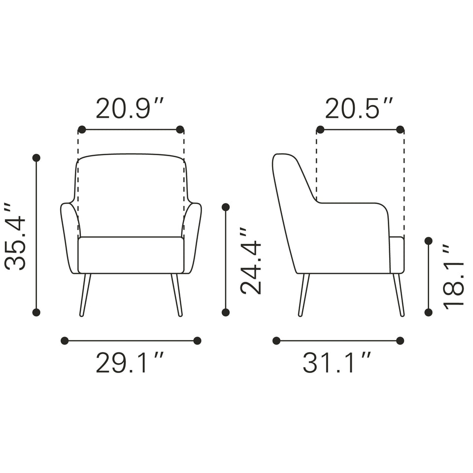 Tasmania Accent Chair Vintage Brown