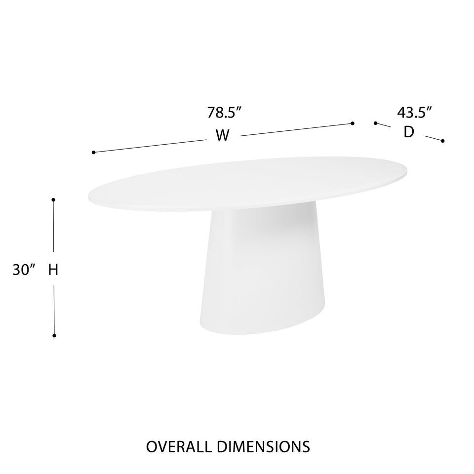 Deodat 79" Oval Table