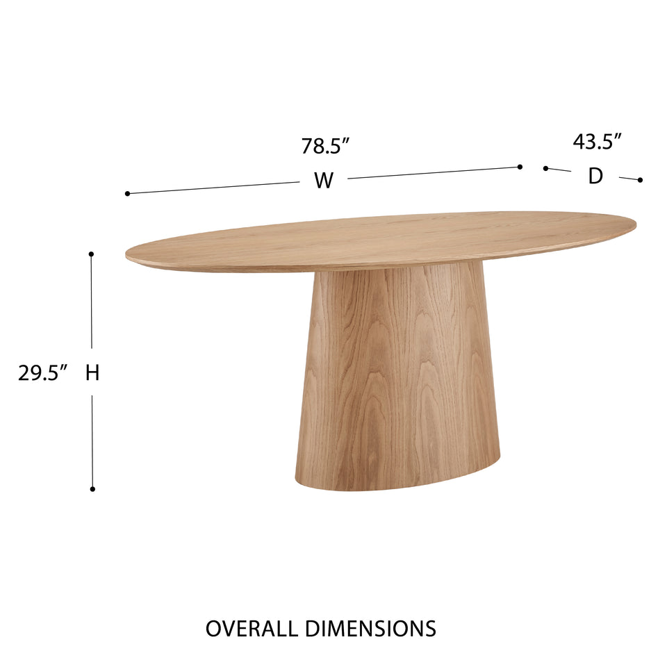 Deodat 79" Oval Table