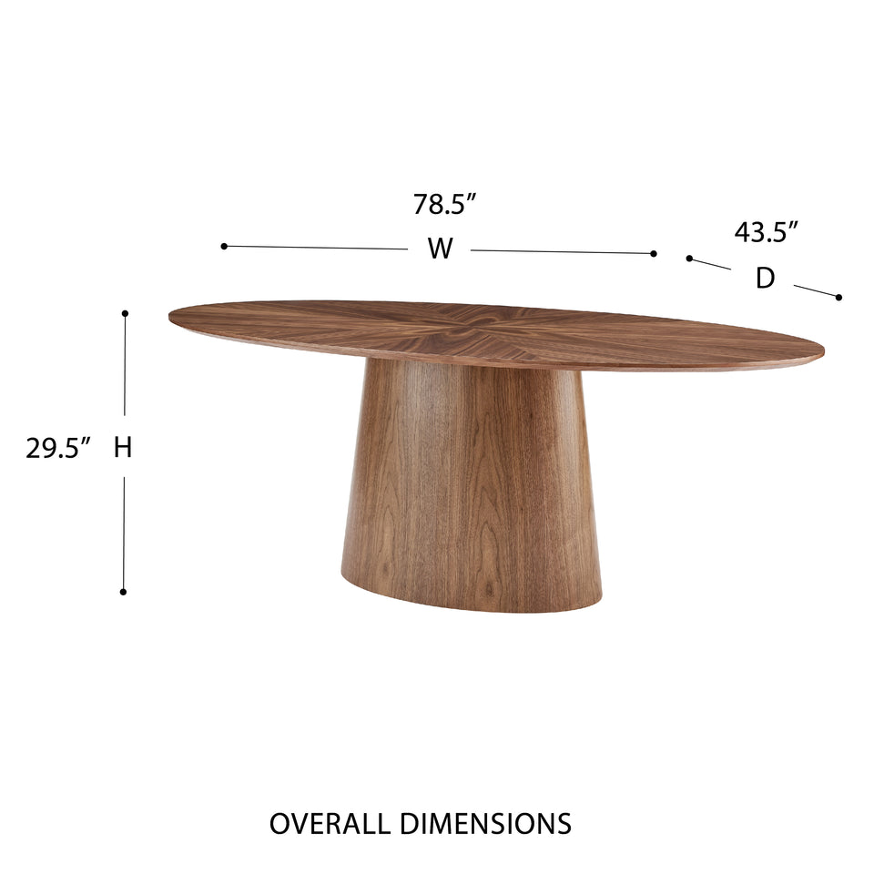 Deodat 79" Oval Table
