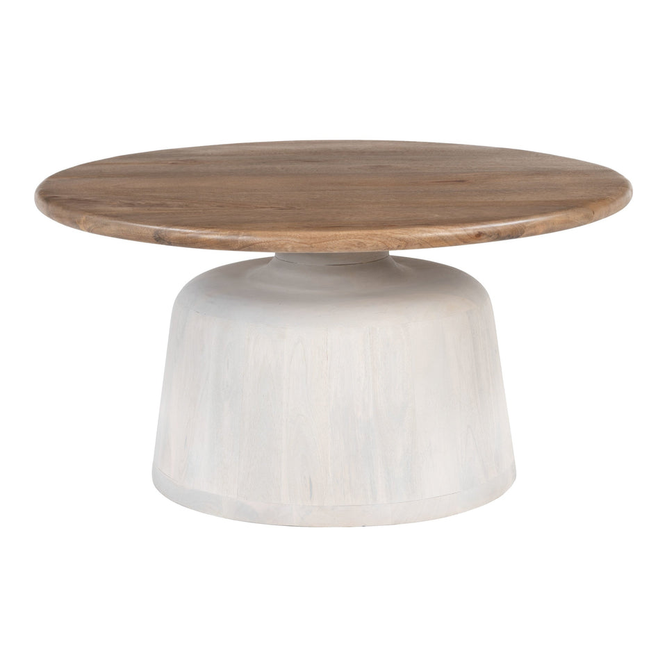 Goblet Coffee Table Brown & White