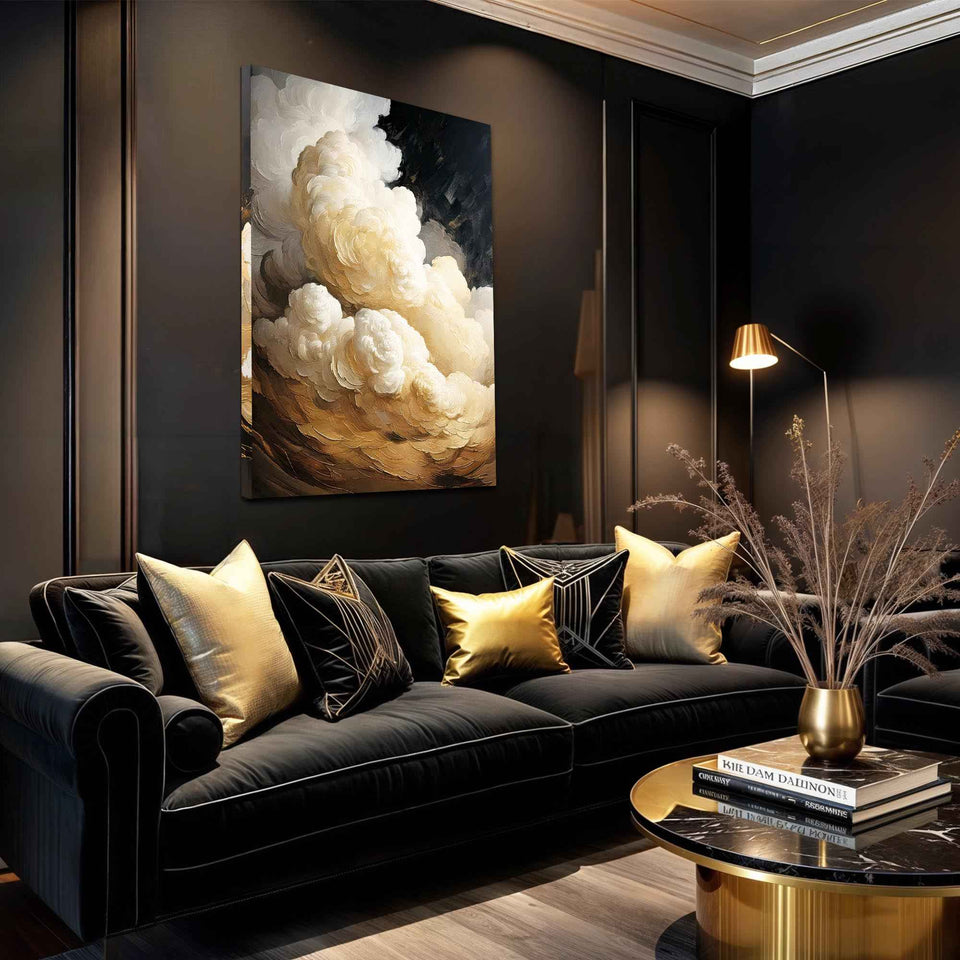 Beige Cloud Abstract Wall Art