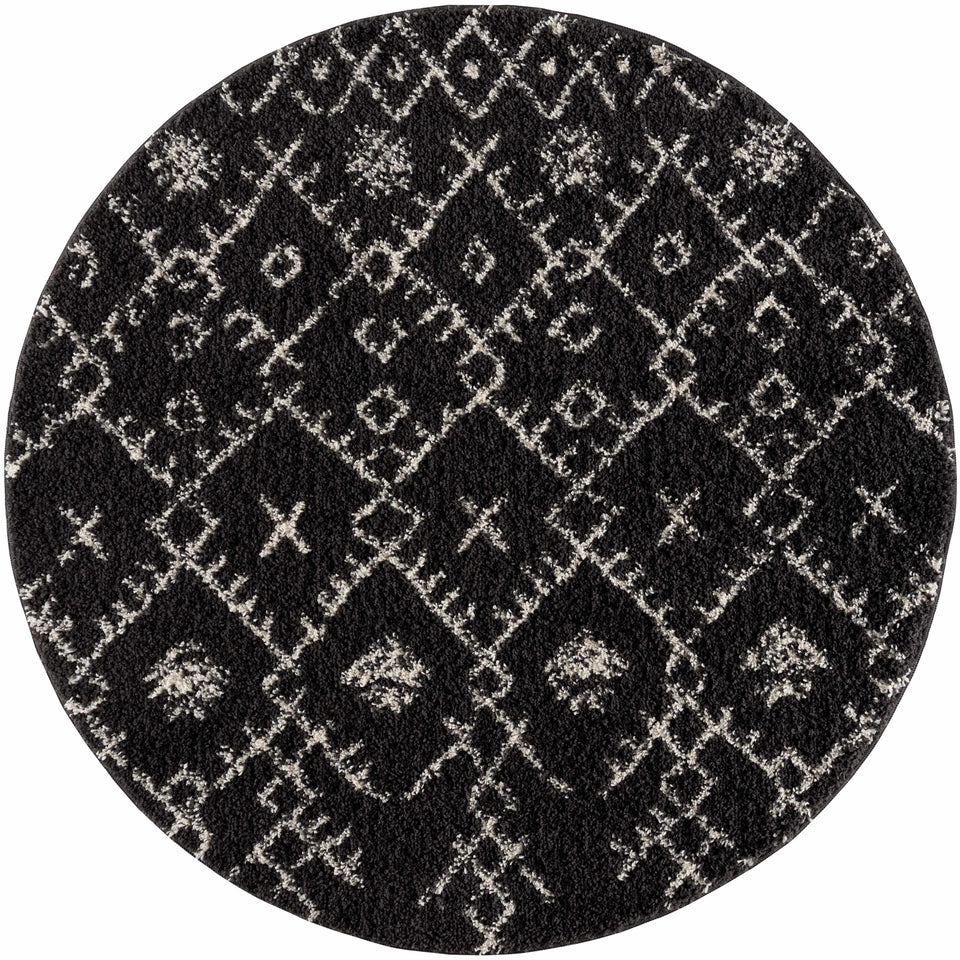 Thetford Black Berber Shag Rug - Clearance