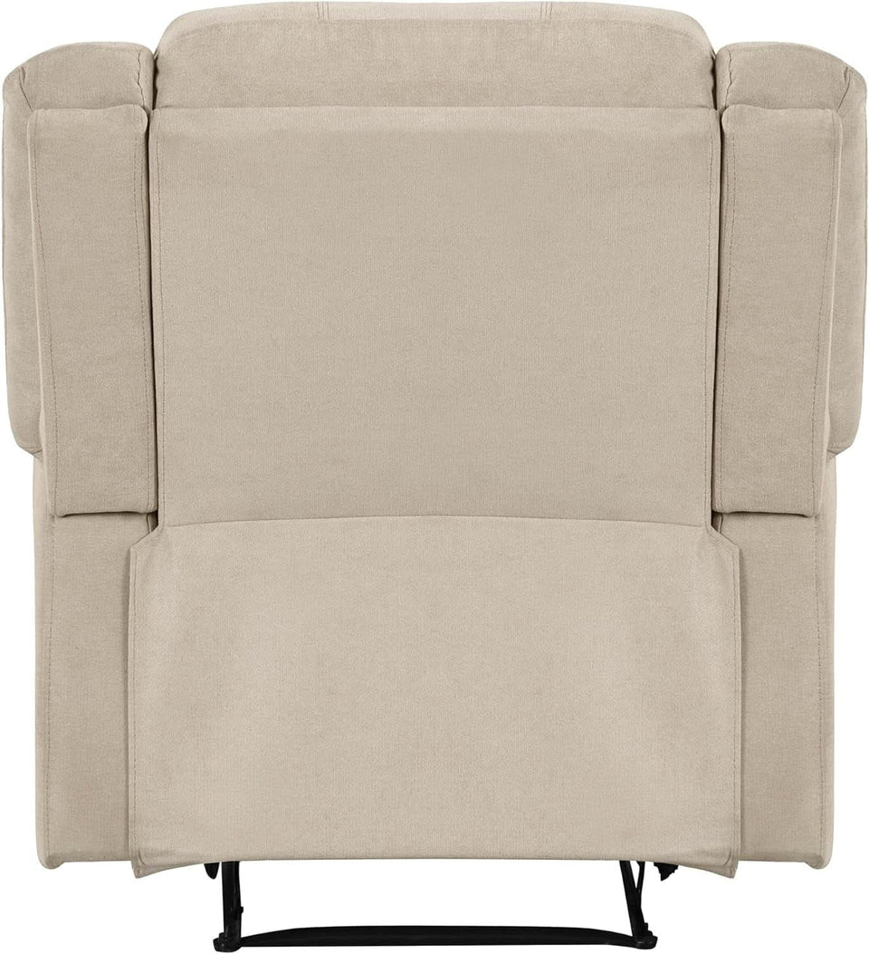 Oatmeal Wall Hugger Manual Recliner Chair For Living Room