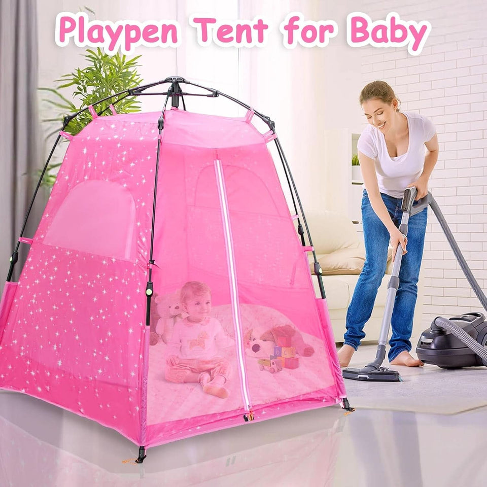 Kids Pop Up Play Tent 78x66 Inch Princess Castle Playhouse