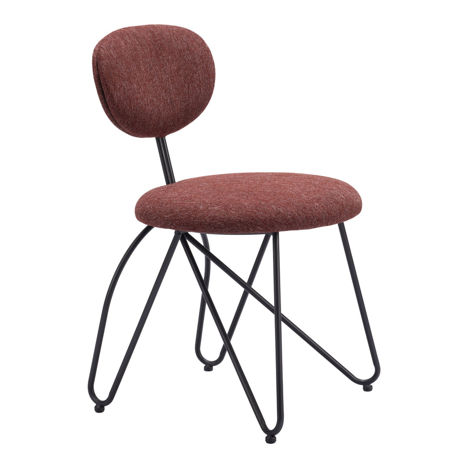 Novi Dining Chair (Set of 2) Maroon Brown