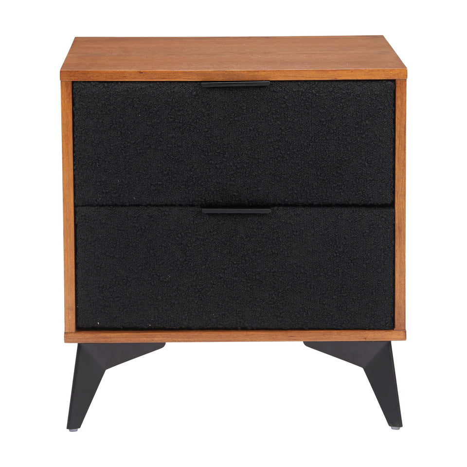 Zarif Nightstand Black & Walnut
