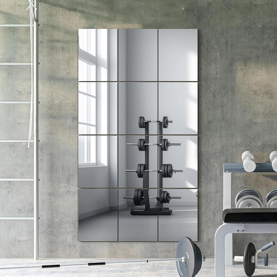 Wall Mirror Tiles 16 By 12 Inches 12 Pack Full Length Mirrors