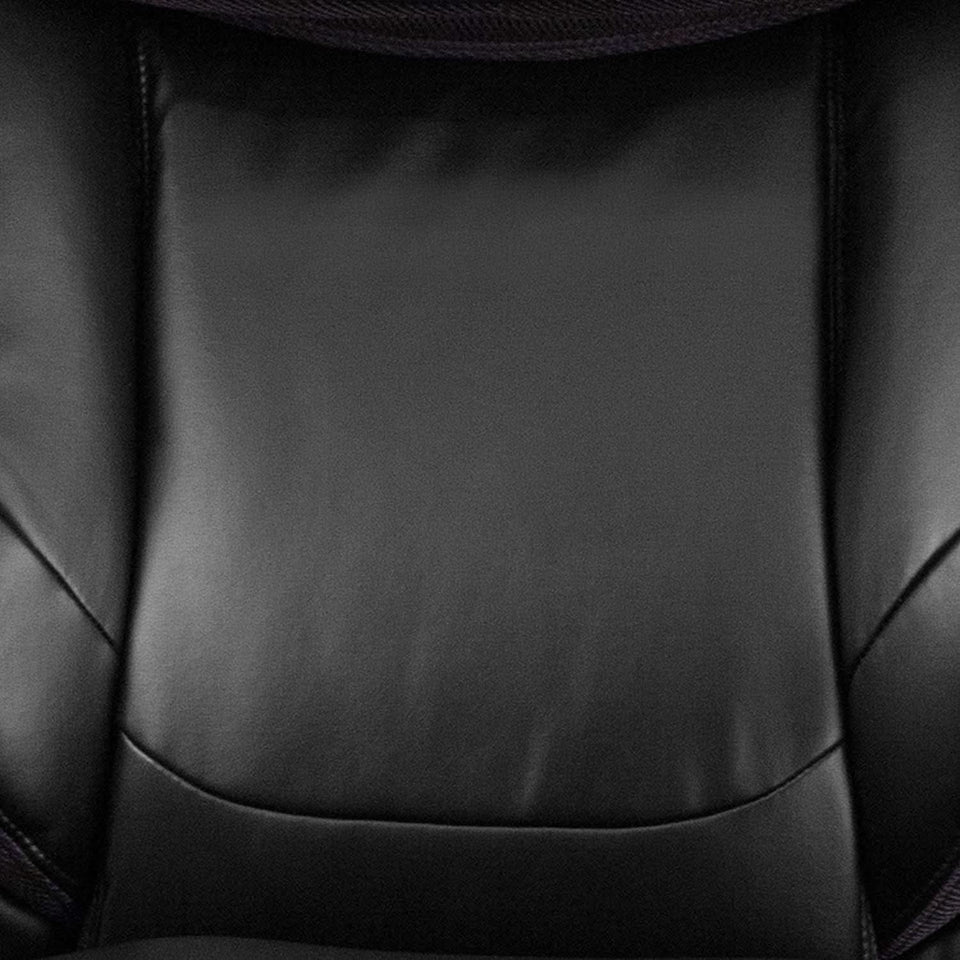 High-Back Headrest Ergonomic Office Chair Black LeatherSoft