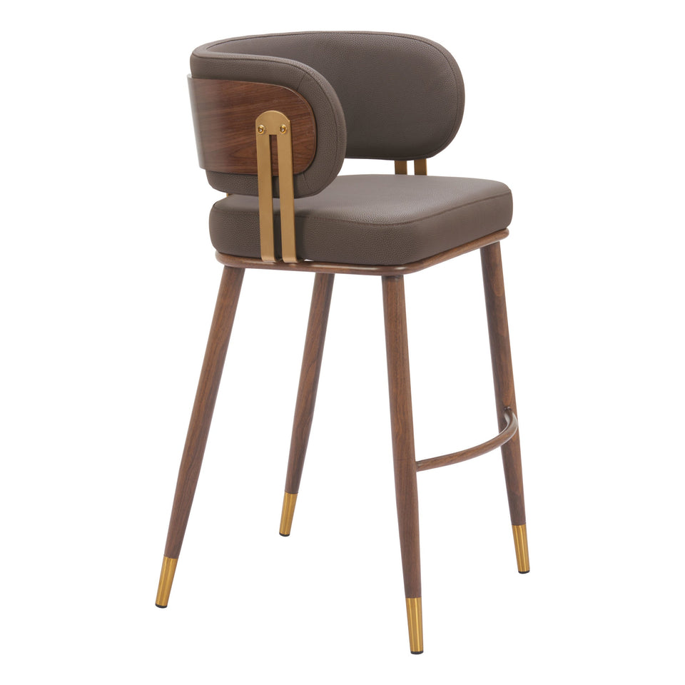 Brew Barstool Brown & Walnut