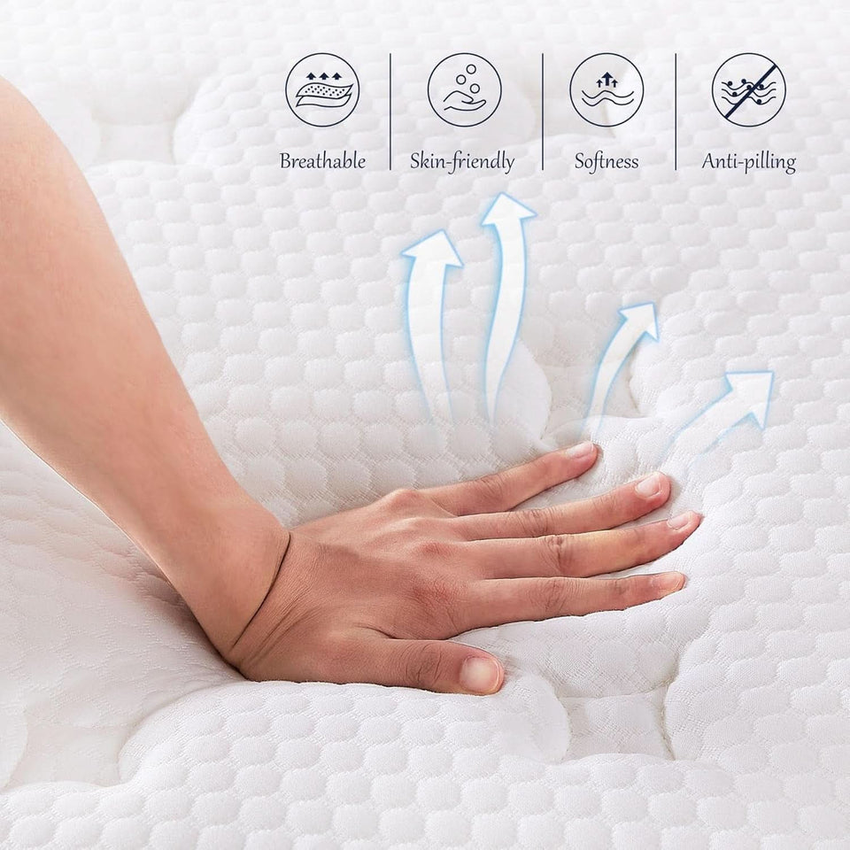 Queen TwelveInch MemoryFoam Hybrid Mattress CertipurUS