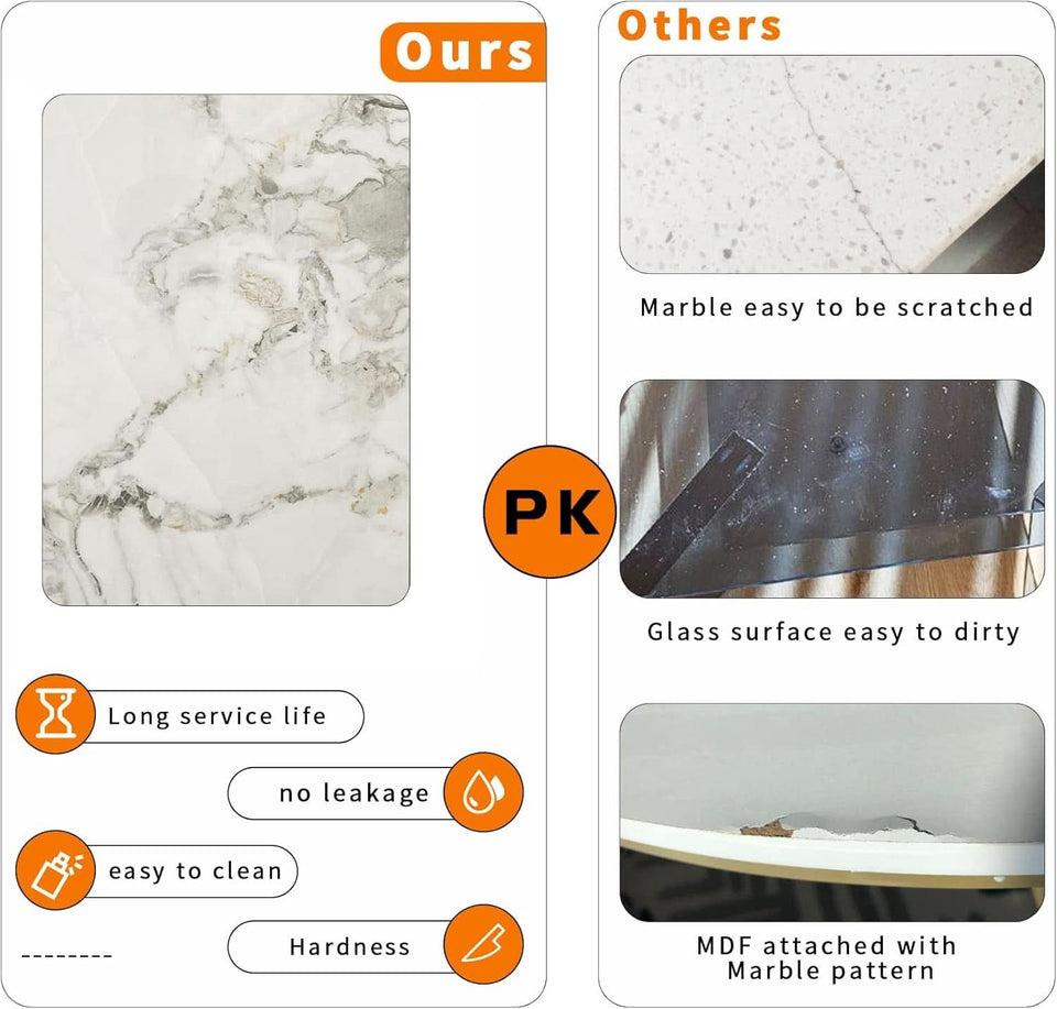 Square Sintered Stone Dining Table 31.5 Inch Modern Kitchen