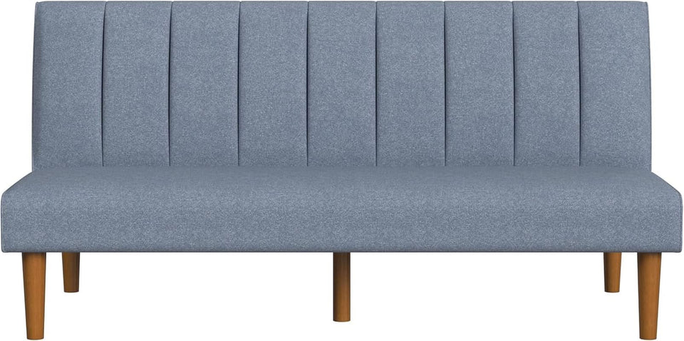 Beige Convertible Futon Sofa Bed For Living Room Use