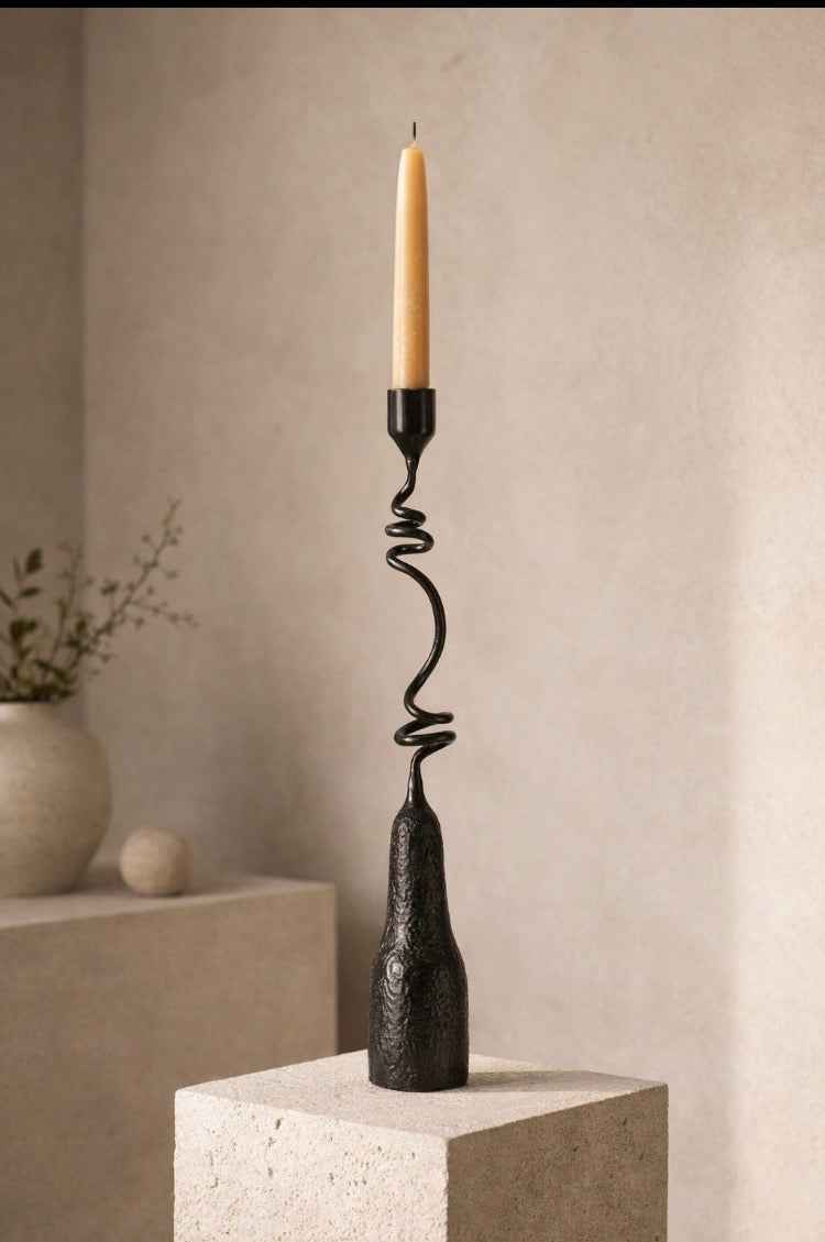 sculptural candleholder - back view