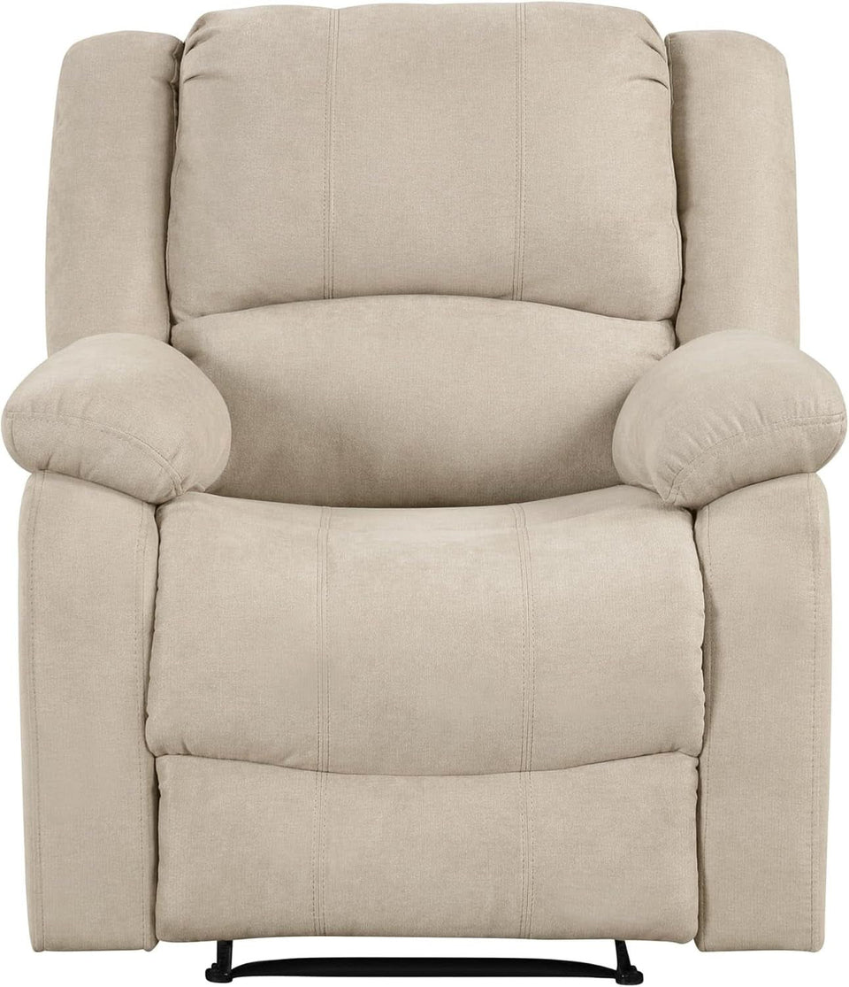 Oatmeal Wall Hugger Manual Recliner Chair For Living Room