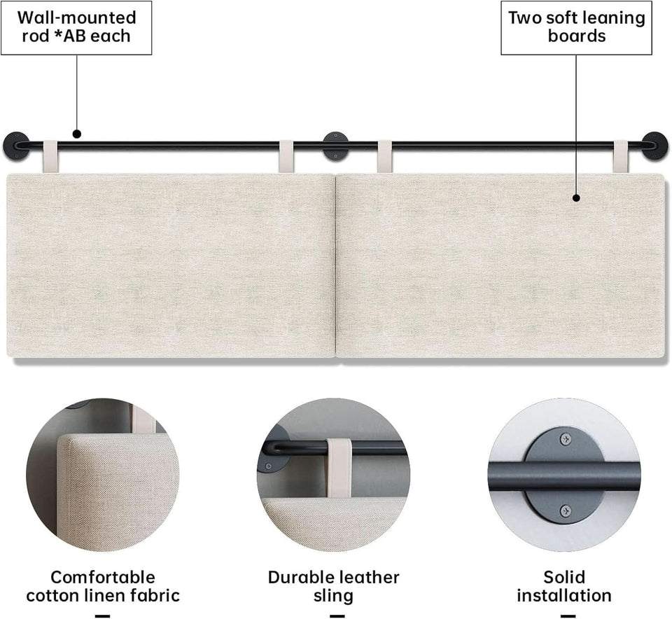 Adjustable Wall Mounted King Size Headboard with Tufting