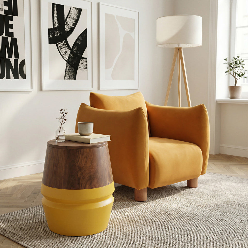 Imperial Floor Lamp Beige & Natural