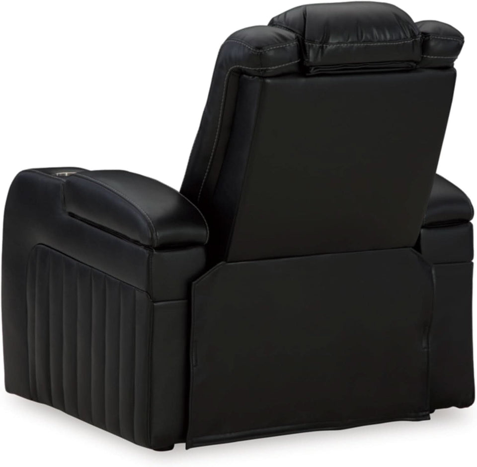 Caveman Den Power Recliner Chair Black With USB Ports