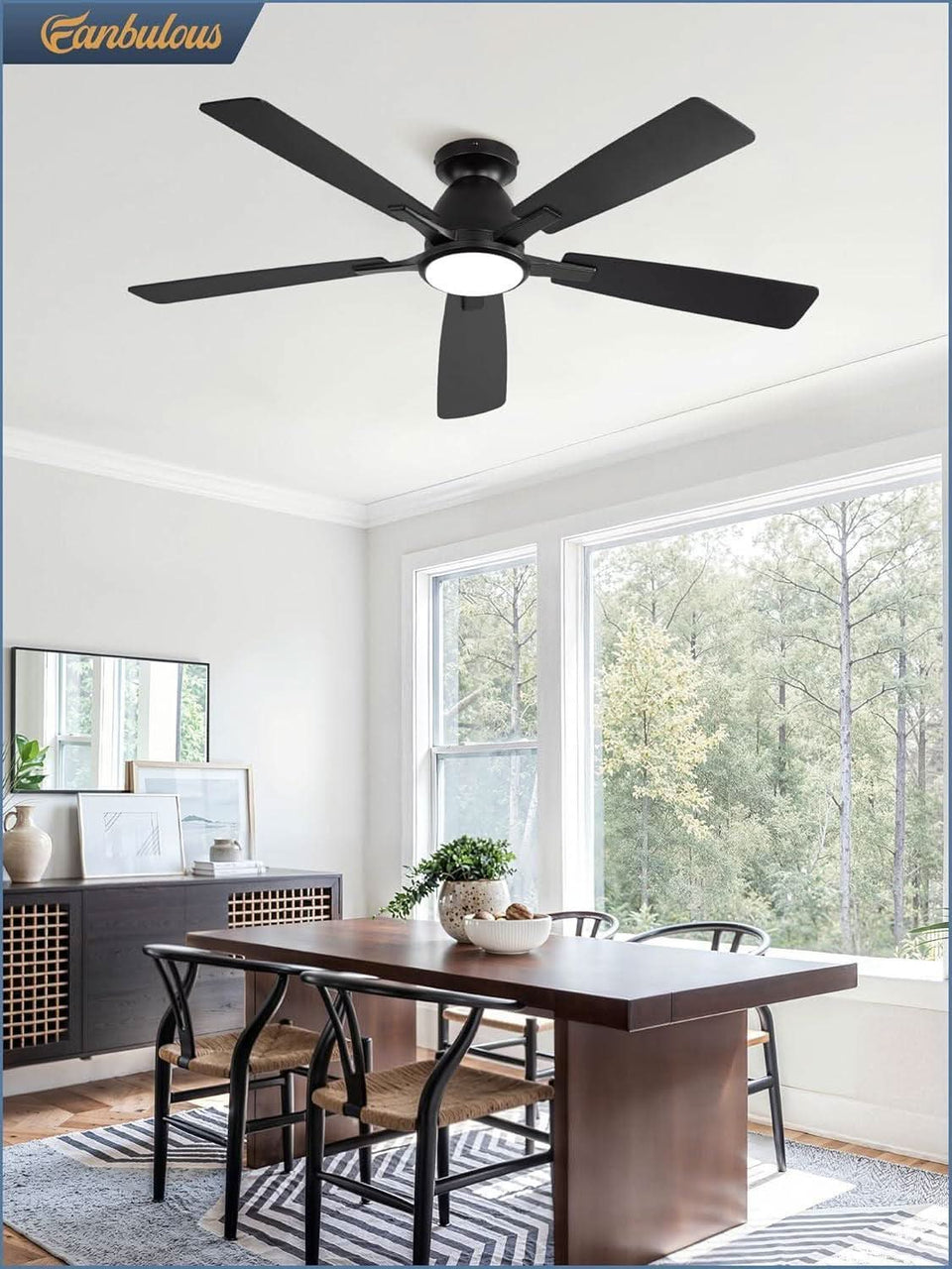 52 Inch Ceiling Fan With Lights Remote App Control