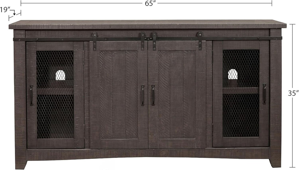Sierra 65 Inch Grey TV Stand for Living Room Console