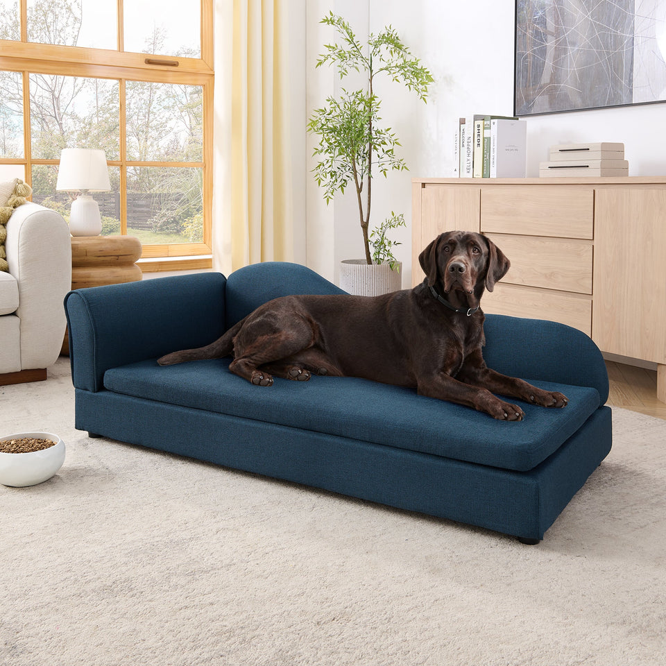 Oversized Pet Sofa for Medium/Large Dogs with Modern Design - Olive Green, Beige, Dark Blue, Dark Grey