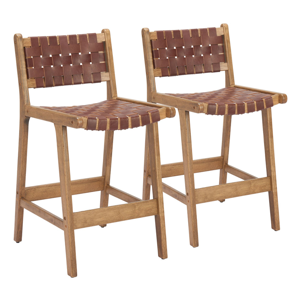 Feder Counter Stool (Set of 2) Brown