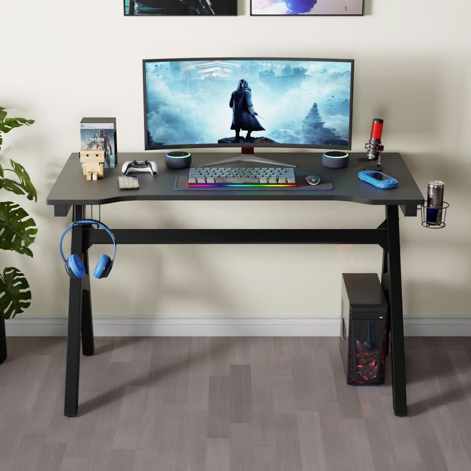 47 Inch Carbon Fiber Gaming Desk with Cup Holder