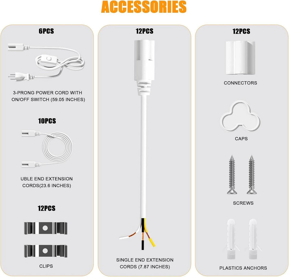 4FT LED Shop Light 6000K 50W Linkable Ceiling Fixture