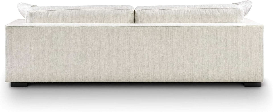 Capri Fabric Sofa Bright Ash Down Pillows Modern Living