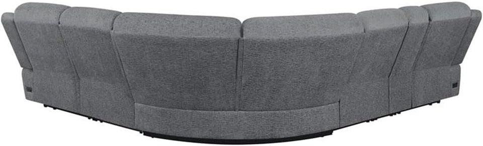 Bahrain 6 Piece Charcoal Motion Sectional Sofa Living Room
