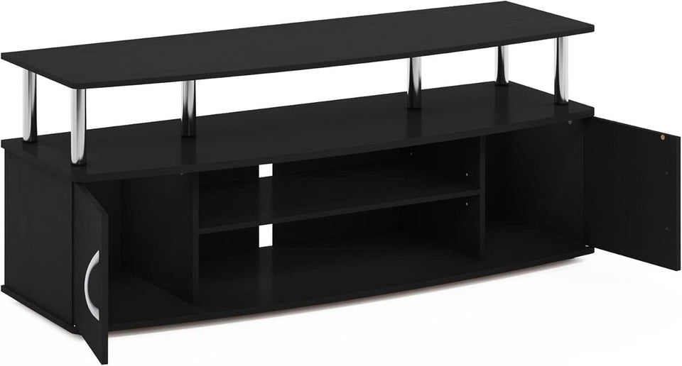 JAYA Entertainment Stand For 55 Inch TV Americano Chrome