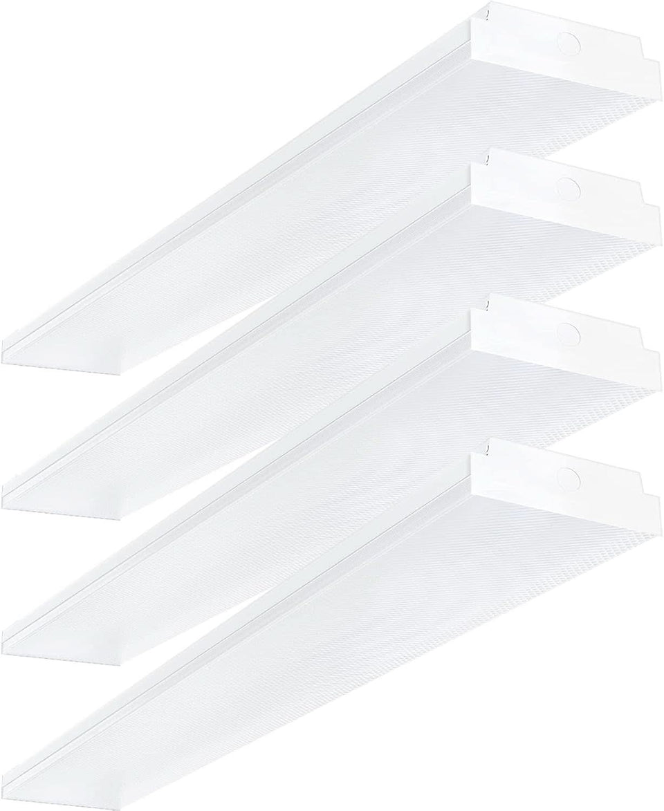 4Ft LED Wraparound Shop Lights 6000K 4400 Lumens 4 Pack