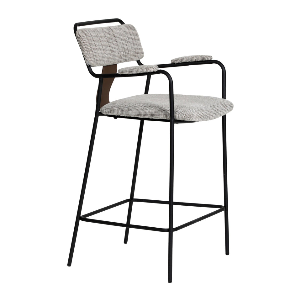 Couva Counter Stool (Set of 2) Gray Tweed